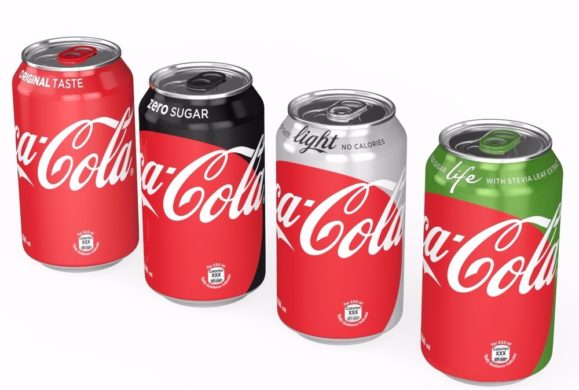 Coka Cola vereinheitlicht das Layout seiner Cola Produkte