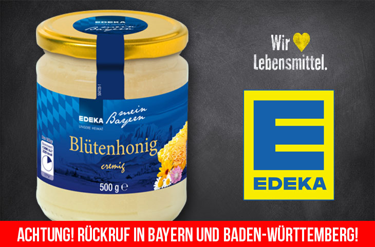 Achtung, Rückruf von Honig bei EDEKA